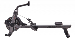 Remo Assault AirRower Elite con resistencia basada en ventilador, accionamiento de dos fases, consola grande y asiento cómodo.