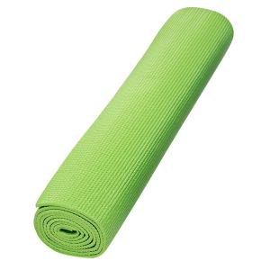 Colchoneta de yoga en PVC verde de 6 mm de grosor.