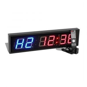 Reloj CROSSFIT digital de 6 dígitos con cronómetro led en azul y rojo y mando a distancia.
