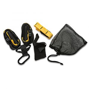 Kit TRX profesional para entrenamiento en suspensión en negro y amarillo